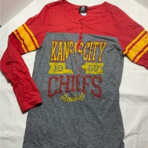 Kansas City Cheifs Long Sleeve Graphic Shirt Womens Size Large